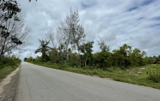 Roadside plot for sale - road to Paje